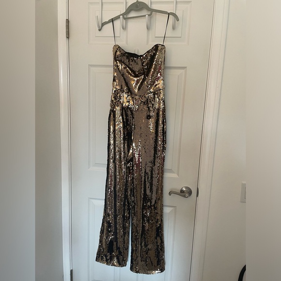 NEW Dress the Population Gold Sequin Jumper - XS - Picture 1 of 8